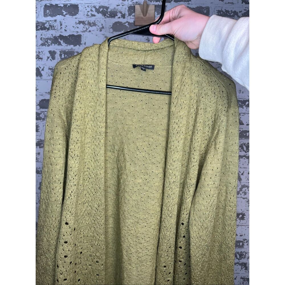 Eileen fisher | women Olive green 100% merino wool cardigan sweater